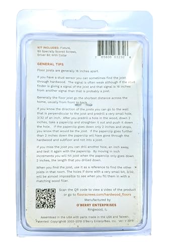 Squeaky Hardwood Floor Repair Kit - Squeeek No More - Works on Hardwood and Vinyl Floor and Stairs