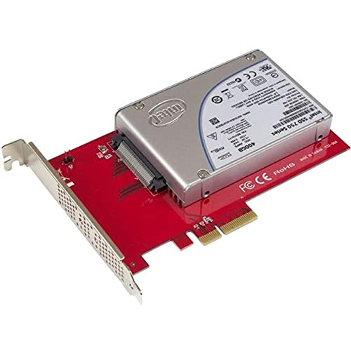 StarTech.com U.2 to PCIe Adapter - x4 PCIe - For 2.5" U.2 NVMe SSD - SFF-8639 PCIe Adapter - U.2 SSD - PCIe SSD - U.2 drive (PEX4SFF8639)