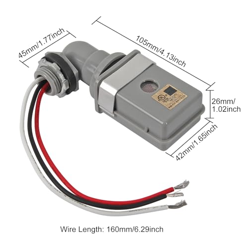 AITRIP 4-Pack Dusk to Dawn Sensor Photoelectric Switch,Photocell Sensor for Outdoor Lights, 120VAC 50/60 Hz Photocell IP54 Waterproof for Yard, Parking Lot and Street