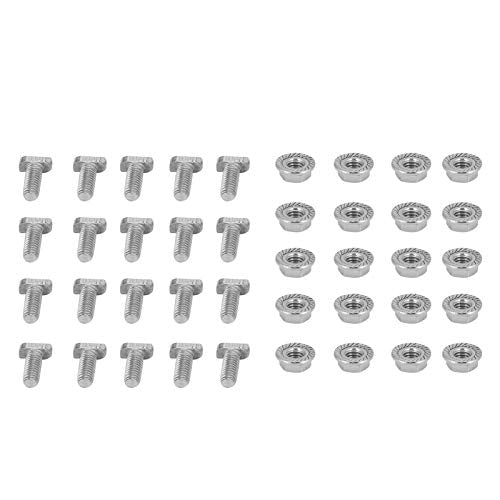 Zyyini Greenhouse Repair Parts, 20 Sets of 304 Stainless Steel Quick Assembly Screws, Nuts Screws Assortment Set, for Greenhouse