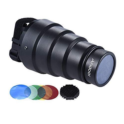Andoer Conical Snoot with Grid & Filters for YongNuo & Godox On-Camera Flash Speedlite # 2