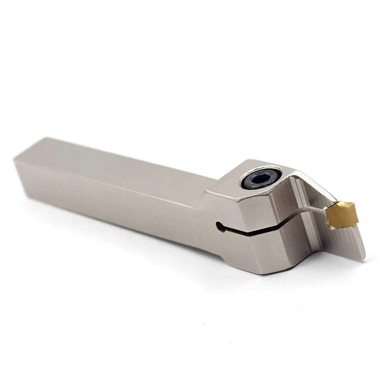 OSCARBIDE 1/2"x1/2"Indexable Parting Grooving Holder,QA08R-20 Heavy Duty Nickel Plated Right -Hand Lathe Cut Off Tool with Carbide Insert GTN-2, 1 Piece