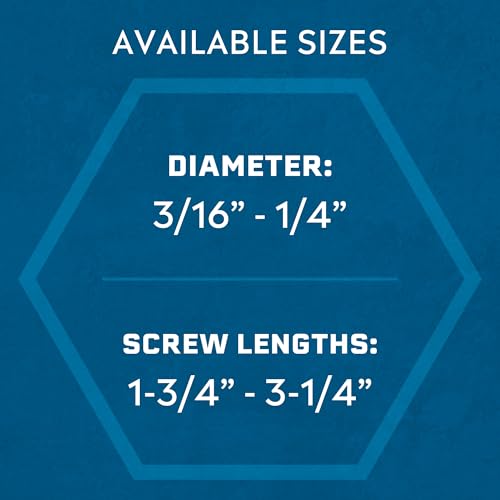 Tapcon 1/4 x 1-1/4" Hex Head Climaseal™ Concrete Screws, Black, 75 PCS 1/4" x 1-1/4" Black-Hex Head