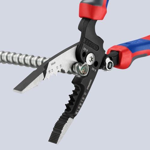 KNIPEX Tools 13 72 8 Forged Wire Stripper, 8-Inch 8 inches (Pack of 1) Comfort Grip
