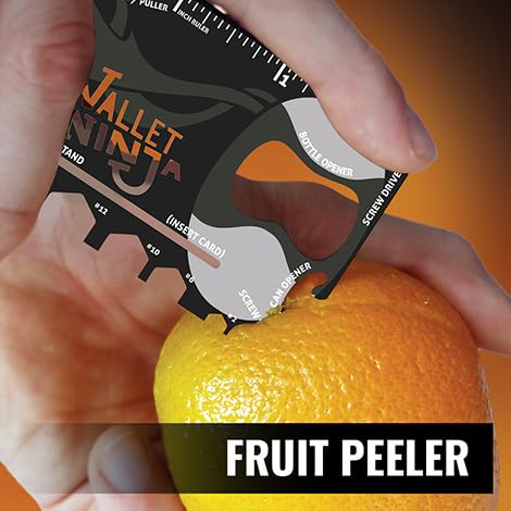 Wallet Ninja Multitool Card – 18 in 1 Credit Card Size Multi-Tool for Quick Repairs, EDC Survival Gear, Bottle Opener, Camping – Cool Gadget and Stocking Stuffer – Black (2) 2
