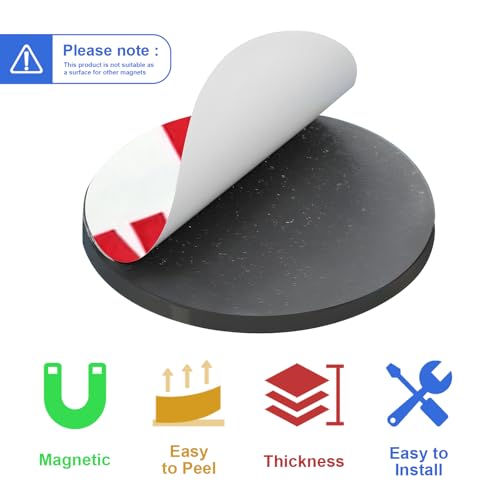 Towjug Adhesive Round Magnets for Crafts 1.2x0.08, 60 Sticky Magnetic Dots 1.2x0.08" / 30x2mm