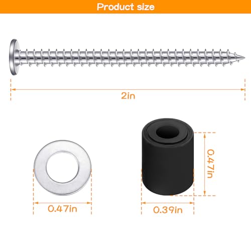 Eagles Pegboard Mounting Kit 96 Spacers 96 Screws 96 Steels Washers, Silver