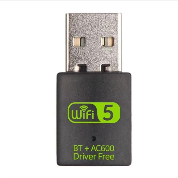 USB WiFi Adapter，600Mbps USB WIFI Bluetooth adapter，Dual Band 5G/2.4G Wireless Network Adapter for Desktop Laptop PC，Supports Windows 7/8/8.1/10/XP。