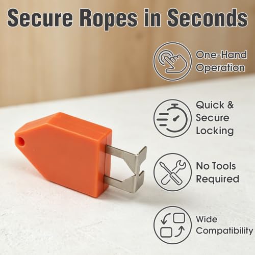4PCS Rope Anchor Hook for Chalk Line: One-Hand Locking Tool for Carpentry