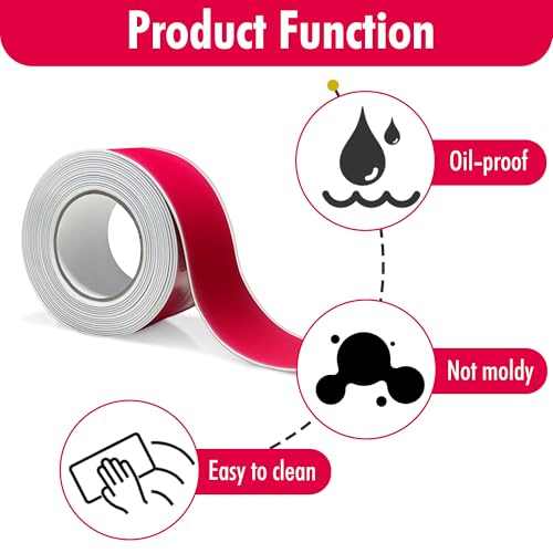 Self-Adhesive Waterproof Caulk Tape for Toilet, Tub, Kitchen, Bath 1 2 Rolls-RIF