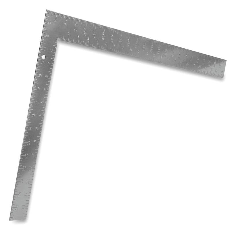 Mayes 10747 Steel Framing Square, Made in USA 16"x24" Carpenter Square, Embossed Graduations in 1/8, 1/10, 1/12, and 1/16 Inch Scales, Carpenter Tools Steel Carpenter Square 16"x24"