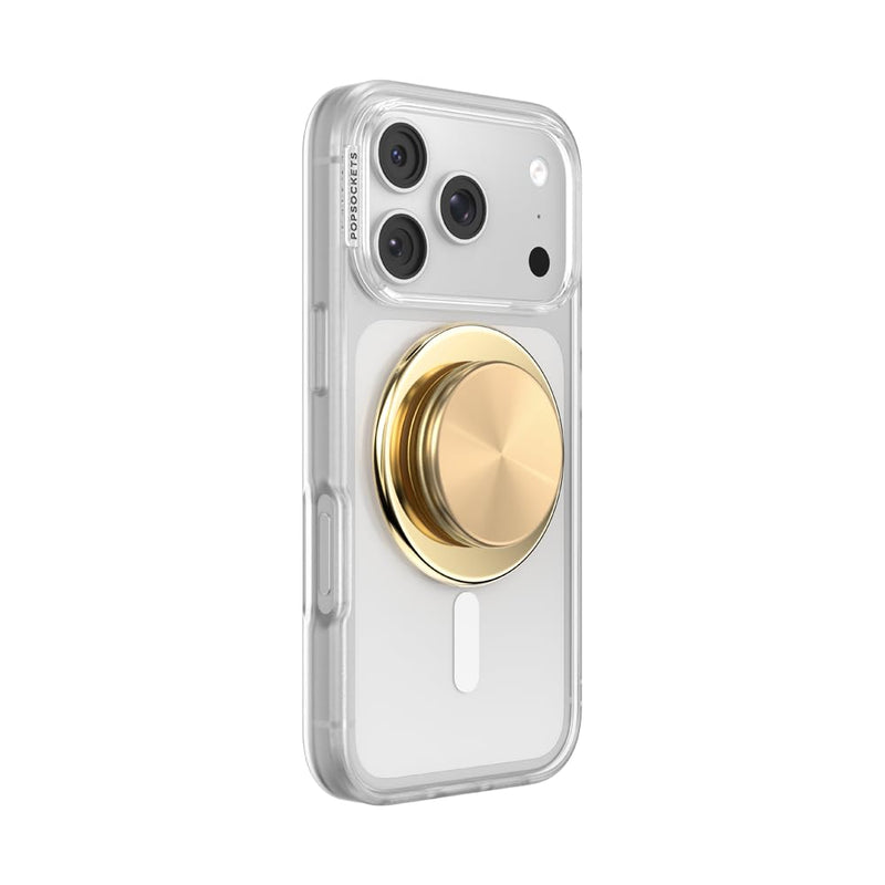 PopSockets Phone Grip for MagSafe, Magnetic Holder- Gold Radial | Removable, For Kindle / Android / iPhone, With Magnet, Spinning, Spinner, Backspin, Gold