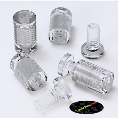 4 x Clear Standoffs, Glass Like, Acrylic, Transparent spacers, Plastic, wallmount, Display Signs, Anti-Corrosion, Waterproof, Size 13x19mm, (1/2 x 3/4 in)