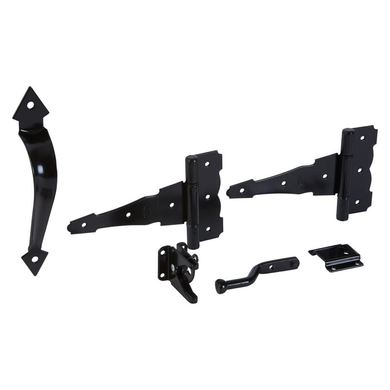 National Hardware N343-467 Decorative Gate Kit, 0, Black, 1 Count (Pack of 1) 1 Count (Pack of 1)