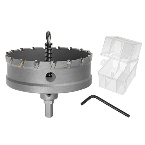 uxcell Carbide Hole Saw Drill Bit 100mm Hole Cutter with Limit Step