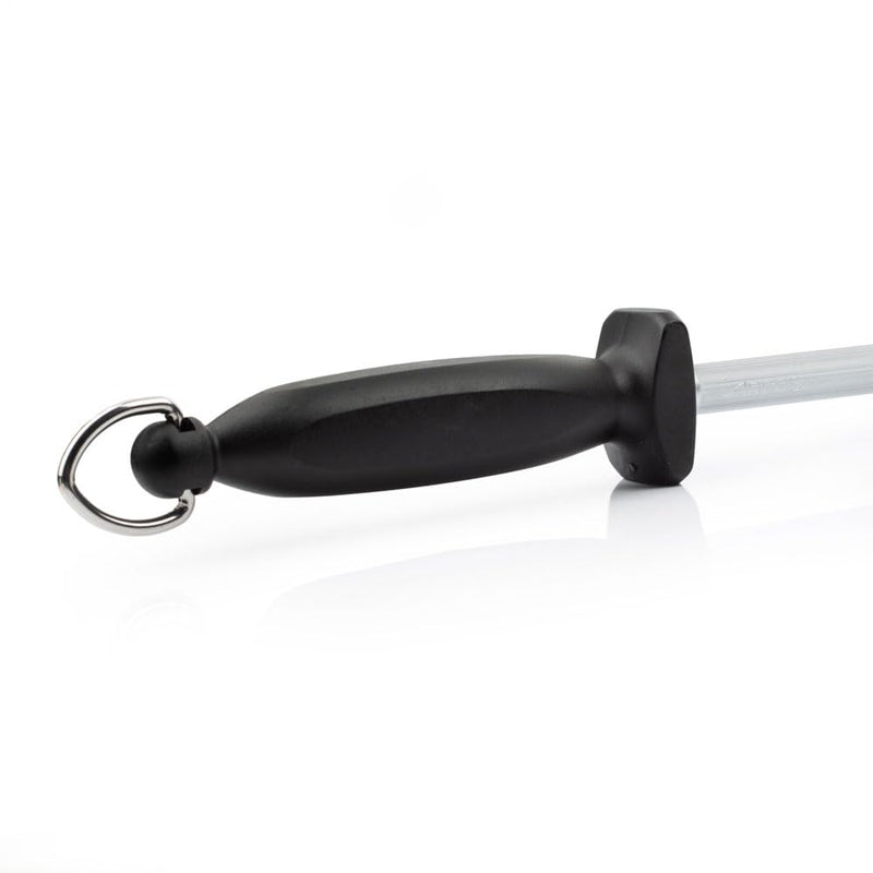 ARCOS Sharpening Steel 12 Inch Nitrum Stainless Steel and 300 mm blade. Series Chaira. Body Carbon Steel Chromium Coated 11 - Handle Polypropylene. Lightweight and smooth shapes. Color Black.