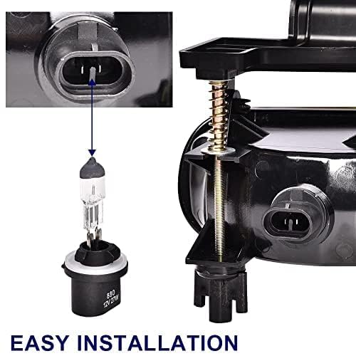 PIT66 Fog Lights, Compatible with 1999-2002 Chevy Silverado 1500 2500/01-02 Silverado 1500HD 2500HD 3500/00-06 Tahoe Suburban 1500 2500 Fog Light Assembly Driver & Passenger Side Clear Silverado 1500 2500 1999-2002