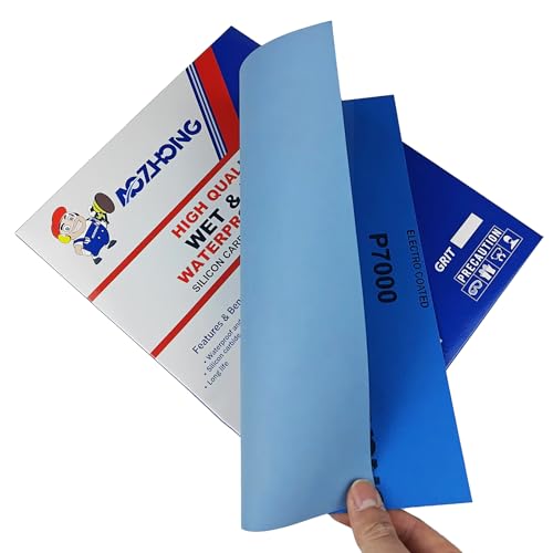7000 Grit Sand Paper, 9 x 11 Inch, 25 Pcs Wet Dry Sandpaper Sheets, Silicon Carbide for Wood, Metal, Automotive Sanding and Polishing, Waterproof and Durable 7000 Grit