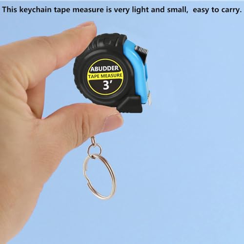 30 Pack Small Tape Measure Keychains,Mini Tape Measures Retractable,Pocket Measurement Tape Bulk Easy Read 3 Feet Blue 30