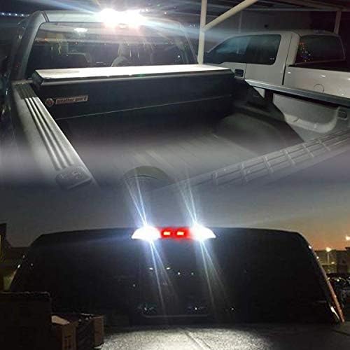 12-24V Extremely Bright 194 912 921 168 175 2825 W5W T10 T15 LED Bulbs Fit for Chevrolet Dodge Ford GMC Honda Nissan Toyota Truck 3rd Brake Lamp Cargo Lights, White/Red White & Red