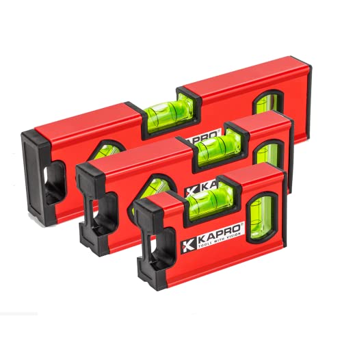 Kapro - 771M TWIN Magnetic Heavy Duty Toolbox Level - For Leveling and Measuring - Features V-Groove and Magnet Base - VPA Certified - 8 Inch 8"