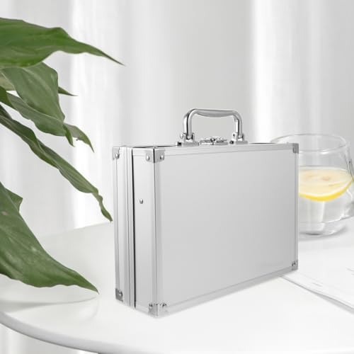 DOITOOL Aluminium Carrying Case, Silver, Square-Corner Design