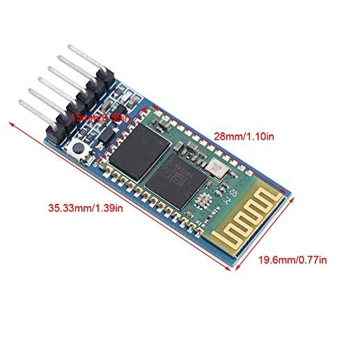 Estink HC-05 Wireless Bluetooth Module, UART RS232 Serial Converter, Supports Bluetooth Connection via at Command, Transmits UART Data, EDR 2Mbps/3Mbps, Full Speed Operation, Compact Size