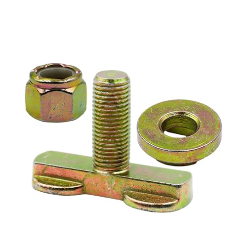 Cargo Control L Track Threaded Bolt Double Stud Fitting, (10 Pack) 5,500 Pounds Break Strength, Use with L Track Rails in Your Truck Or Trailer to Create Heavy-Duty Bolt Down Anchor Points