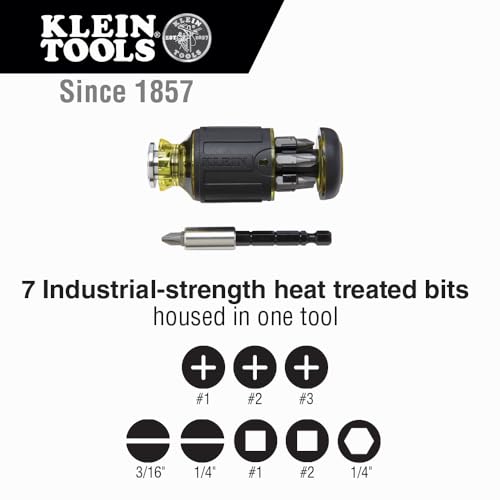 Klein Tools 80037 Screwdriver Tool Set, Multi-Bit Pocket Precision Screwdriver and Adjustable Length Stubby, 2-Piece Multibit Electronic & Multibit Stubby Set