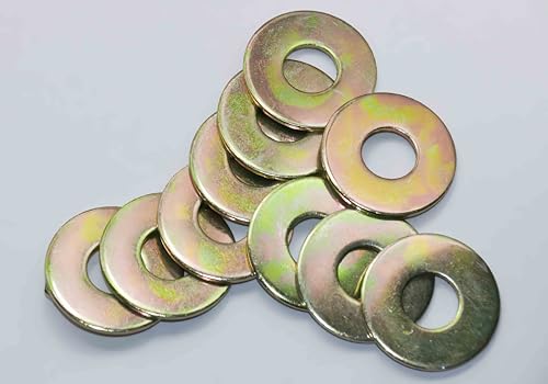 5/8" Large Size Flat Thick Fender Washer,Low Carbon Steel by Color Galvanization,Grade 4.8.(10pcs Pack) by Metalsuberg 5/8" 10