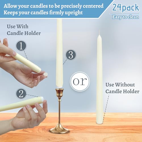 Candle Sticky Dots - Pink Wax Dots Candles Adapter Soft Wax Accessories Candles Adhesive - (1 Pack,24 Dots)