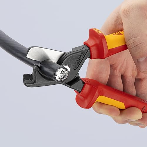 KNIPEX Tools 95 18 225 SBA StepCut® XL Cable Shears-1000V Insulated, 9"