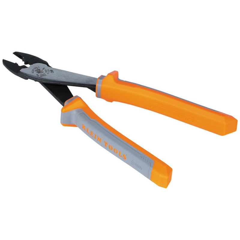 Klein Tools 1005RINS Insulated Pliers, Made in USA, Cutting / Crimping Tool for Insulated and Non-Insulated 10 to 22 AWG Wire and Connectors,1000V Rated