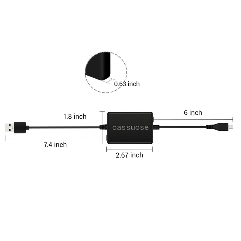 USB Power Cable Adapter for Fire TV Stick,Powers Streaming TV Sticks Directly from TV USB Port(Eliminates AC Adapter and Very Long Power Cable)
