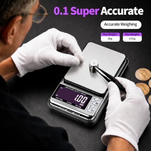 Jewelry Scale, 1kg/0.01g High Precision gram Scale & Pocket Scale