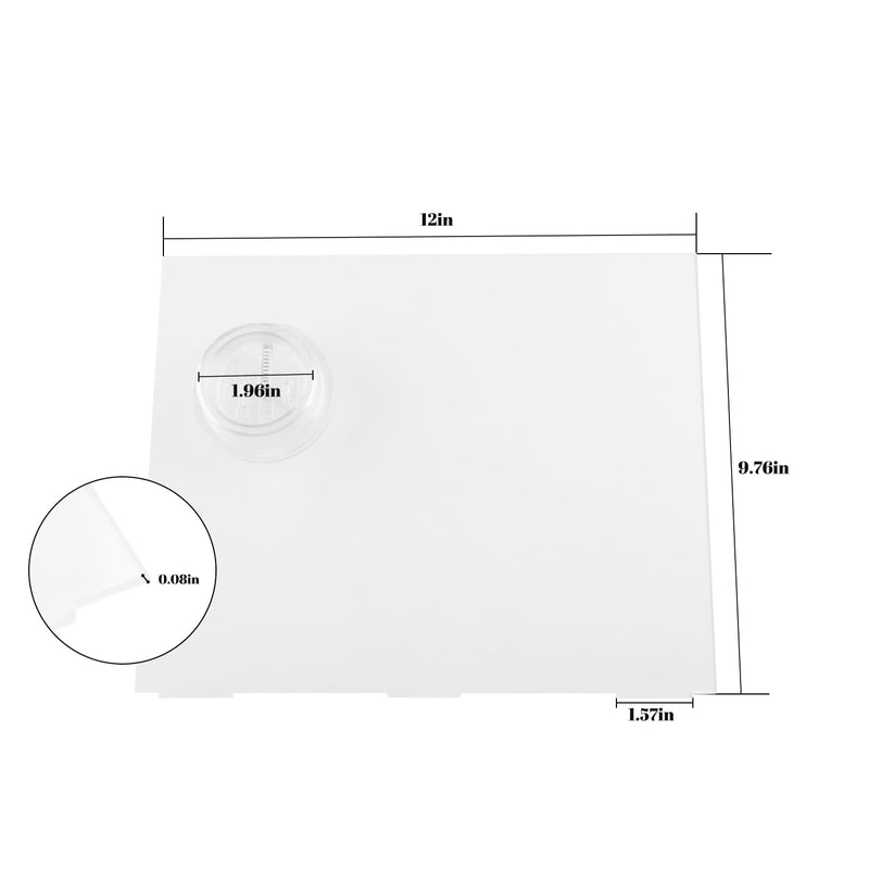 RV Screen Door Slider Panel, No Assembly,Replacement Plastic Clear Slide Panel with Push Down Knob Opener,12x 9.75” Slider Panel for RV/Camper