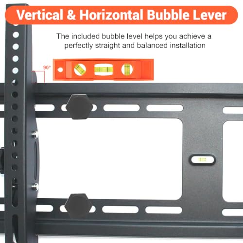 JCZ Lag Bolts for TV Wall Mount, Wall-Side Hardware Kit with Bubble Level
