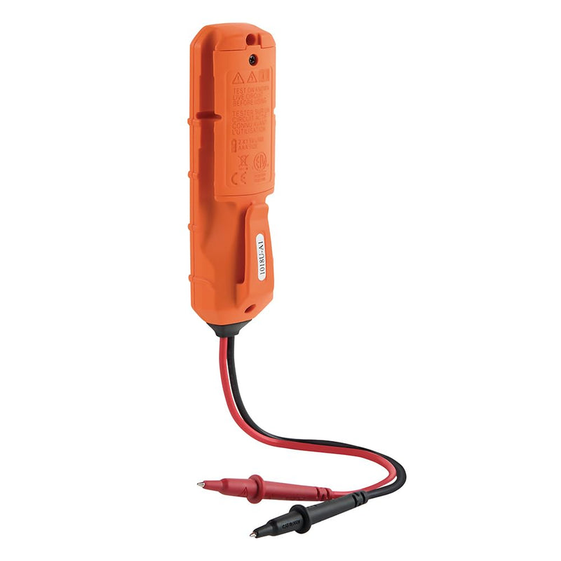 Klein Tools ET40 Digital AC/DC Voltage Tester, 12-240V AC, 1.5-24V DC, LED Illumination, DC Polarity, Auto Off, CAT III 250V-Class 2- Double Insulation, IP41 Dust and Water Resistant 12/240 V