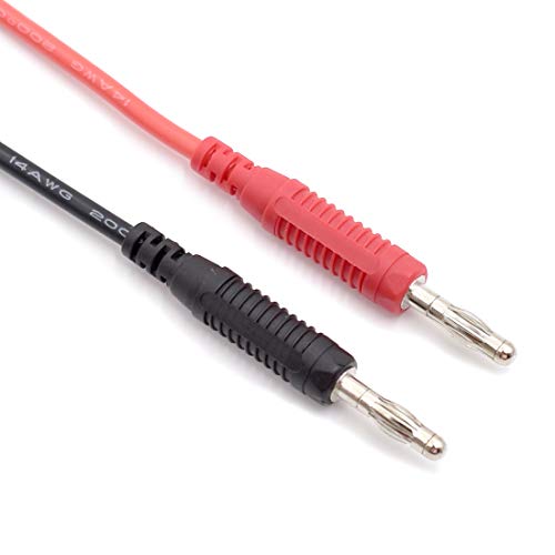 14AWG Heavy Duty Test Leads 4mm Banana Plugs to Alligator Clips Flexible Cable Wire Set for Multimeter Electrical Testing 5 Colors 6 Feet 6Ft