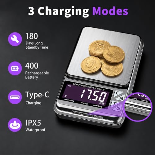 Jewelry Scale, 1kg/0.01g High Precision gram Scale & Pocket Scale