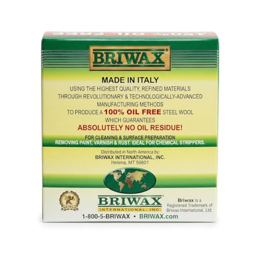 Briwax Steel Wool Grade 0000 Oil Free 225g 1/2lb Roll by Briwax