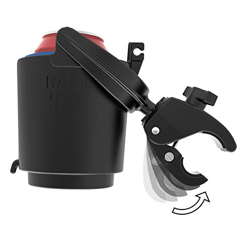 RAM Mounts (RAM-B-132-400U) RAM MOUNTS Level Cup 16oz Drink Holder with RAM Tough-Claw Mount RAM-B-132-400U for Motorcycle, ATV/UTV, Bike