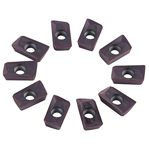 10Pcs APMT1604 Carbide Inserts, Indexable Turning & Milling Inserts, CNC Lathe Tools for Regular Steel and Stainless Steel