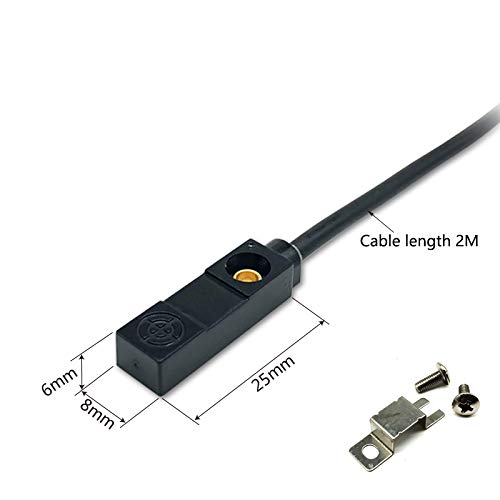 Taidacent 12~24VDC Proximity Sensor 3 Wires Metal Proximity Sensor Thin Flat Inductive Limit Switch (NPN Normally Open, F15) NPN Normally Open