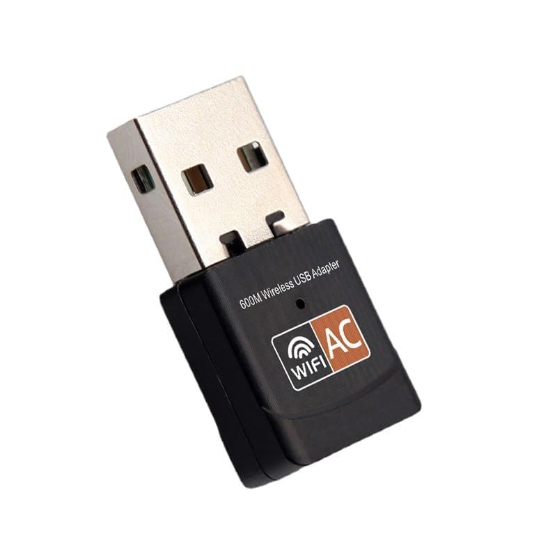 600Mbps 802.11ac Wireless USB WiFi Dongle Wi-Fi 5 Dual Band 2.4/5GHz Network Adapter Dongle for Desktop Laptop Support Windows 10/8/7/XP, MAC OS,Linux etc
