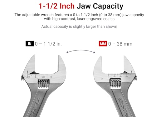 TEKTON 6 Inch Adjustable Wrench | WSA04122