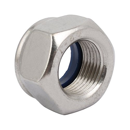 uxcell 4pcs M18 x 1.5mm Pitch Metric Fine Thread 304 Stainless Steel Hex Lock Nuts