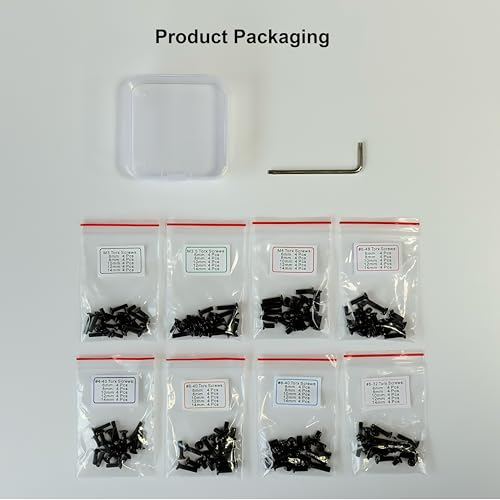 Oval Head Torx Red Dot Screw Kit 12.9G M3/M3.5/M4/#4-40/#6-40/#8-40/#6-32/#6-48, 6mm/8mm/10mm/12mm/14mm 4Pcs Each