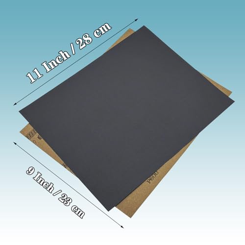 25 PCS 800 Grit Wet Dry Sandpaper, 9x11 Inch Silicon Carbide Sheets Grit 800
