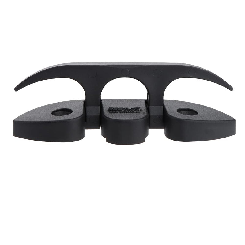 4 Pcs 5" Folding Cleat, Flip-up Dock Cleat with Long Screws and Short Screws(M6). Marine Grade Nylon, Black, 2 Holes